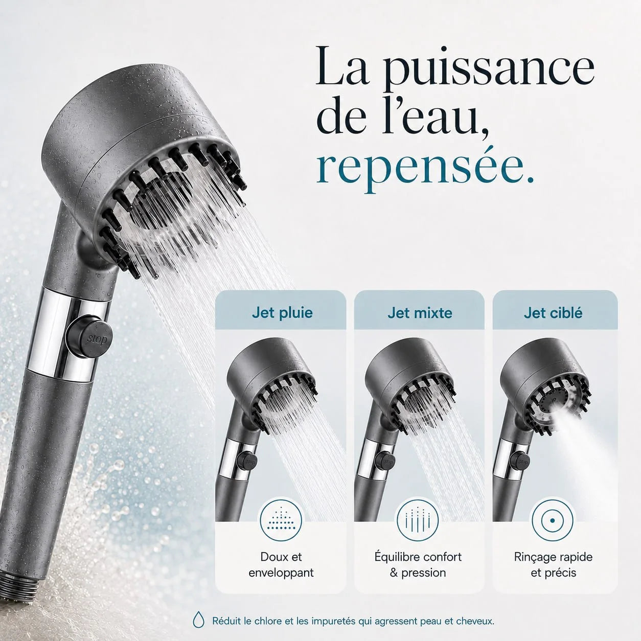 Onyx - Pommeau de douche filtrant haute pression
